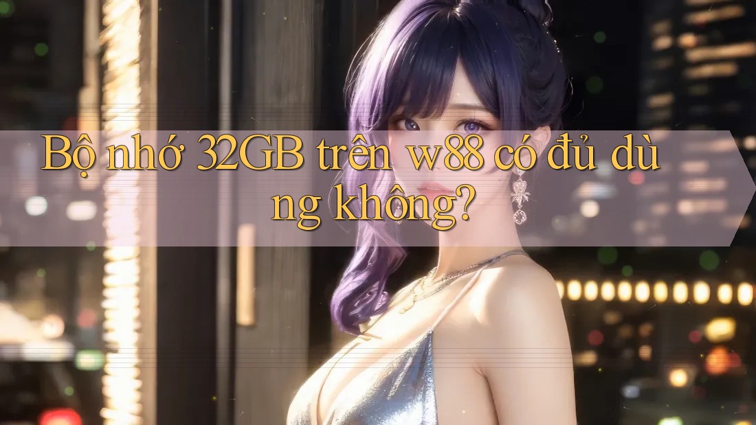 Bộ nhớ 32GB trên w88 có đủ dùng không?