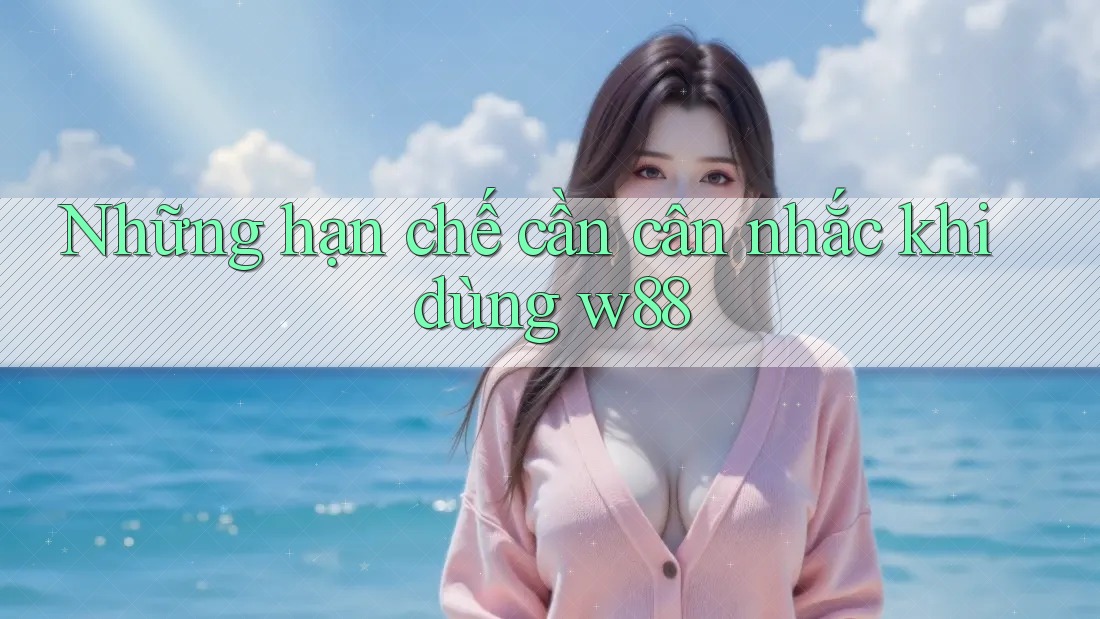 Những hạn chế cần cân nhắc khi dùng w88