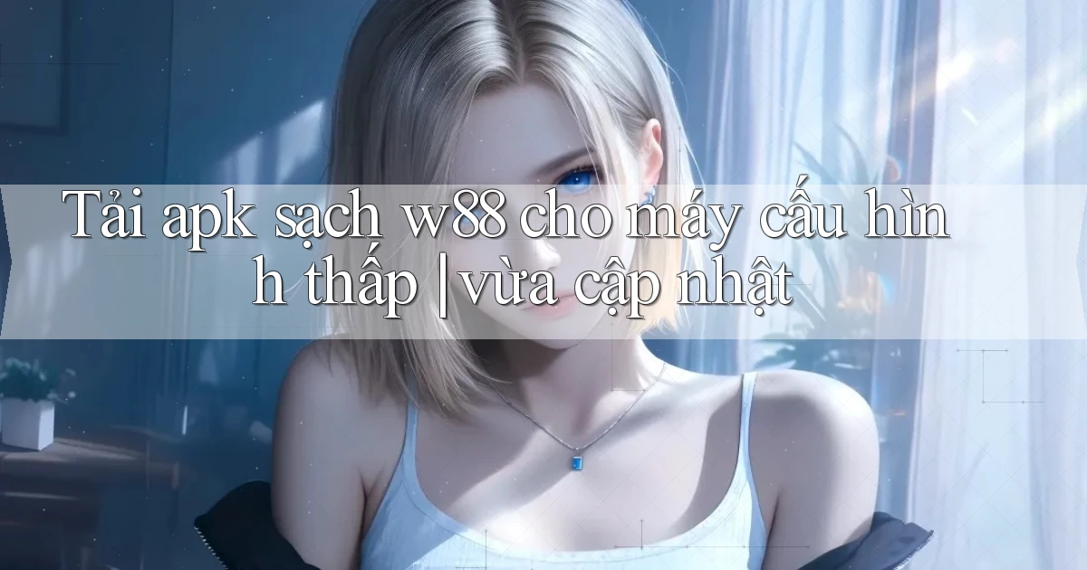 Tải apk sạch w88 cho máy cấu hình thấp vừa cập nhật