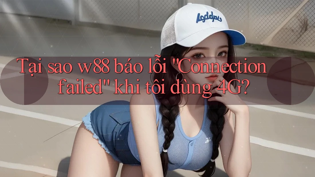 Tại sao w88 báo lỗi “Connection failed” khi tôi dùng 4G?
