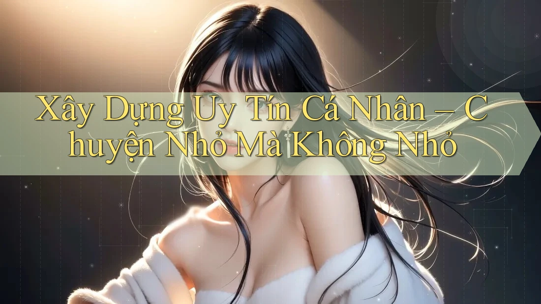 Xây Dựng Uy Tín Cá Nhân – Chuyện Nhỏ Mà Không Nhỏ Xây Dựng Uy Tín Cá Nhân – Chuyện Nhỏ Mà Không Nhỏ